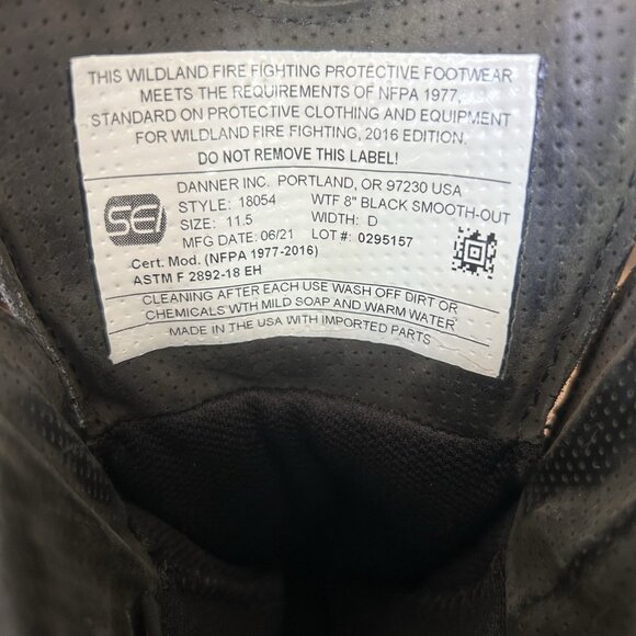 Danner 18054 Wildland Fire Fighting Tactical Soft Toe Work Boots Mens 11.5 D - Picture 6 of 12